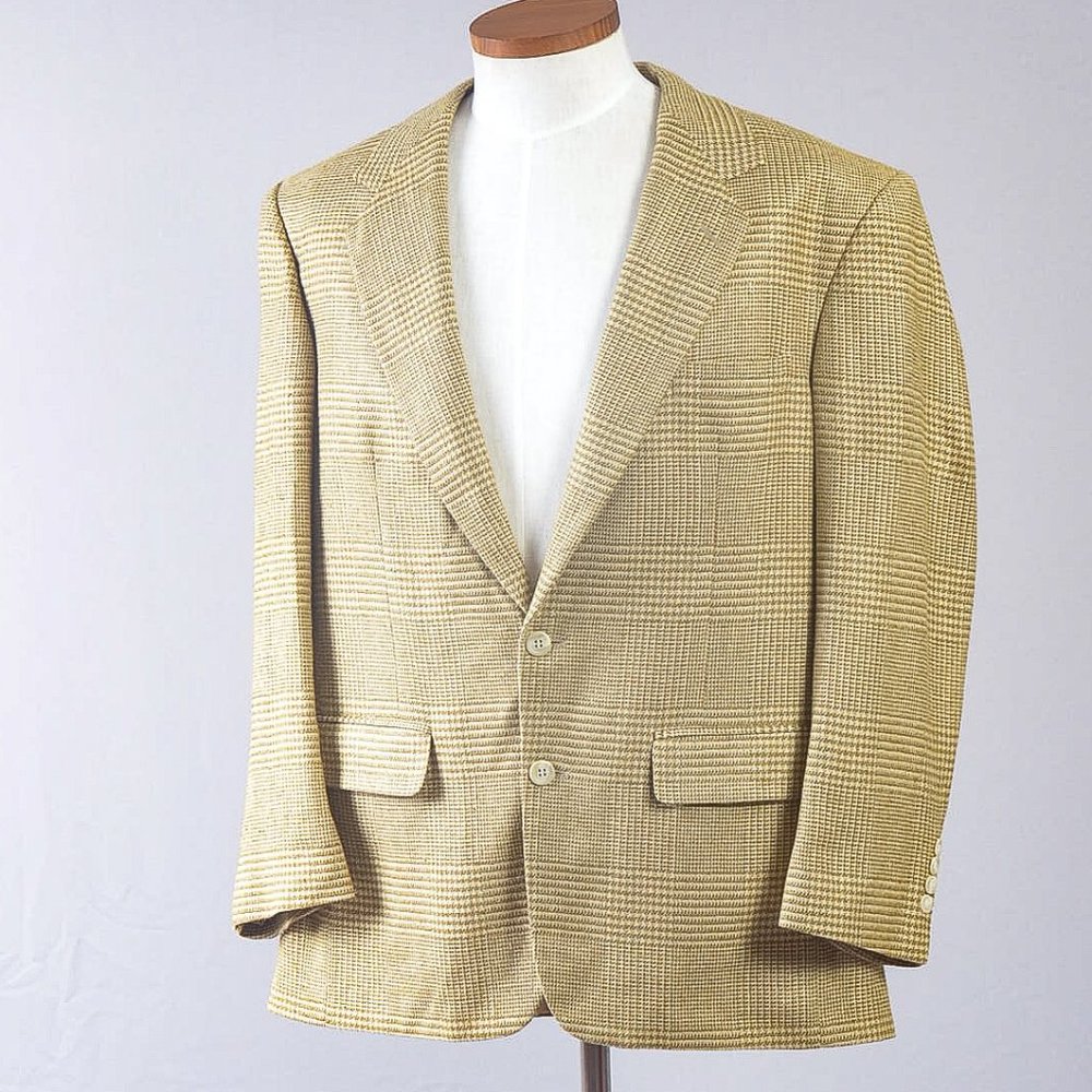 Pincus Brother Maxwell Men's Coat Blazer Pure Silk Brown XL
